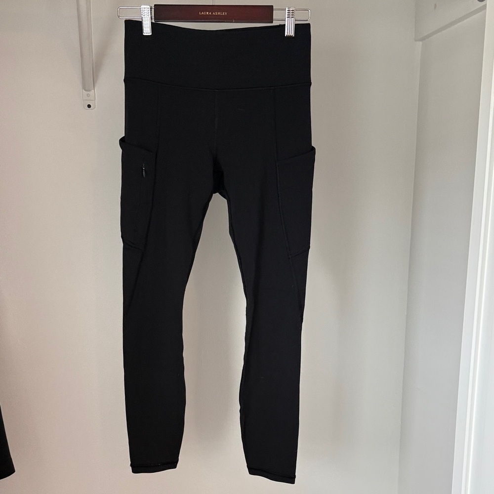 Athleta Black High-Waisted Leggings with Pockets